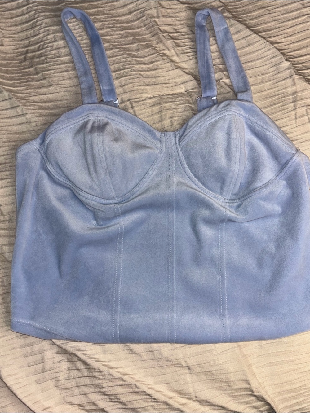 aerie Powder Blue Bustier Cami Top